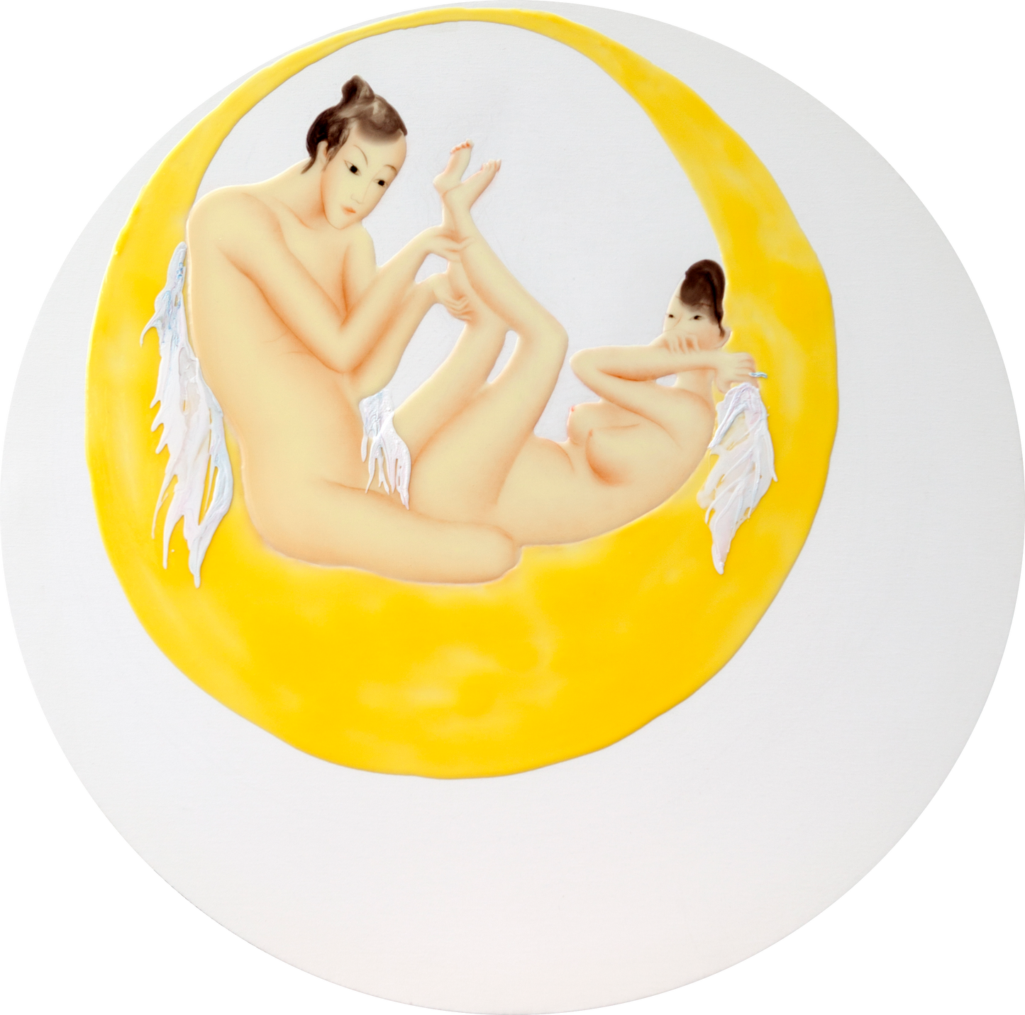 Wang Yu - Anges dans la lune 2 - Galerie Lazarew - Art contemporain Paris
