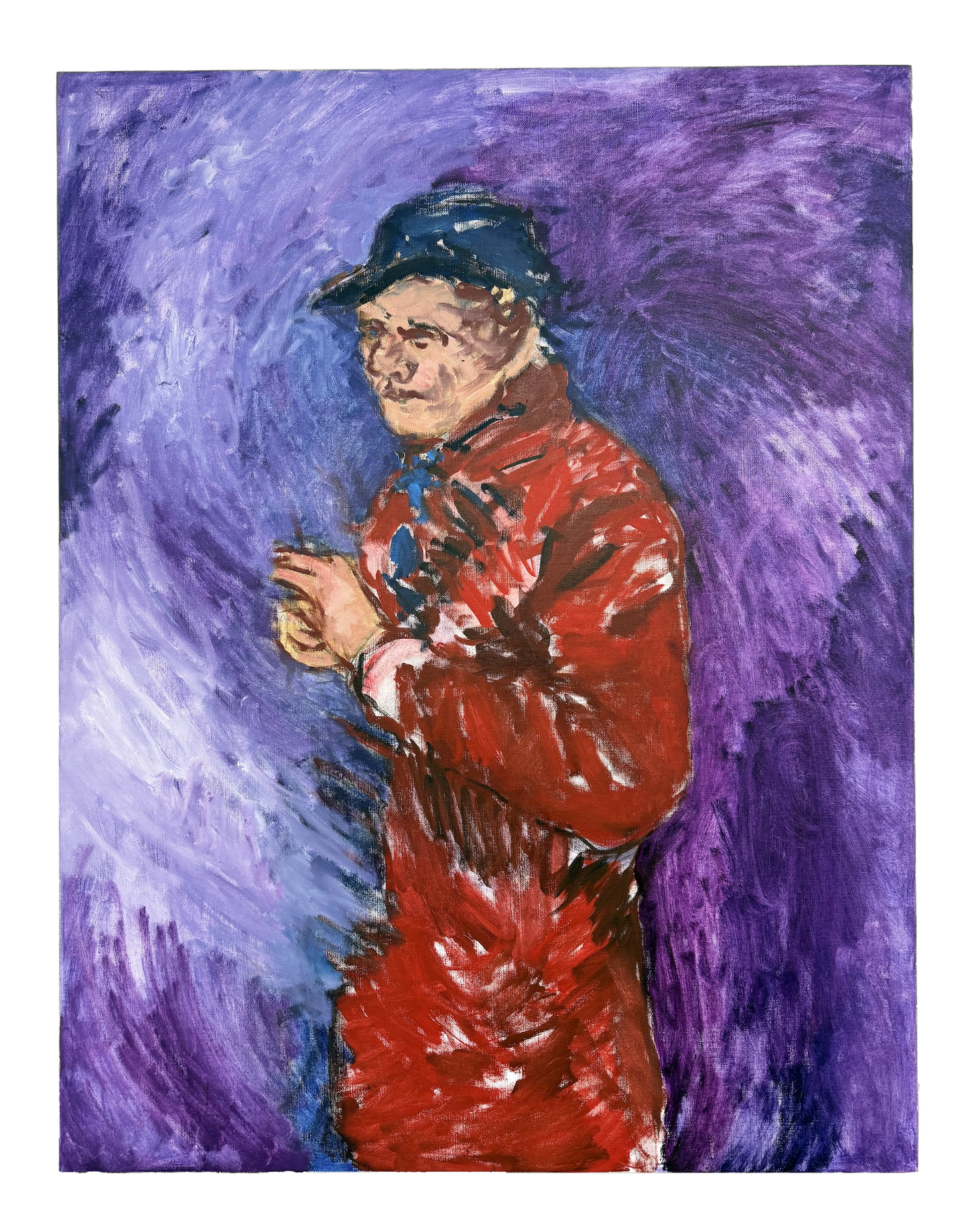Figure au fond violet #1