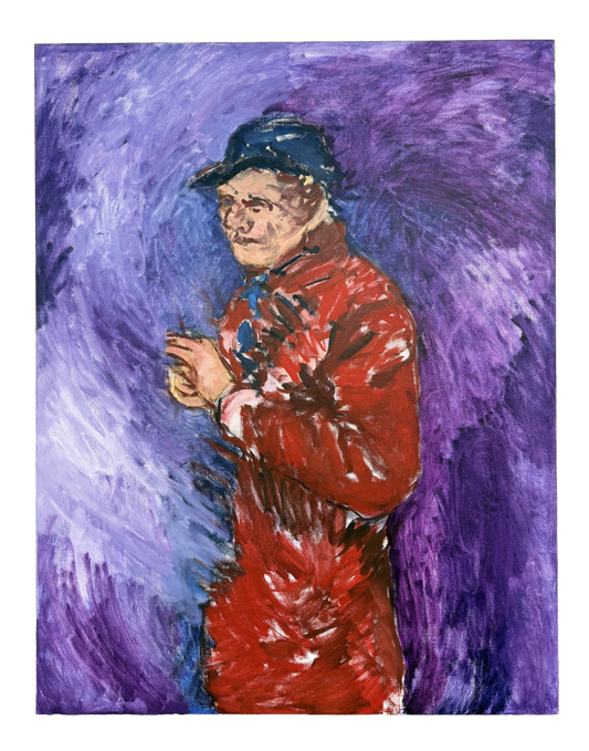 Figure au fond violet #1