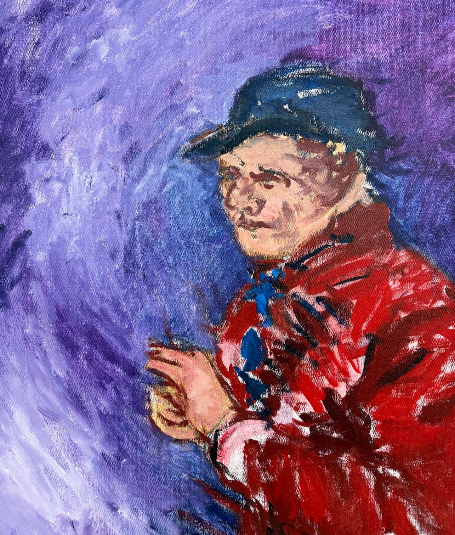 Figure au fond violet #1