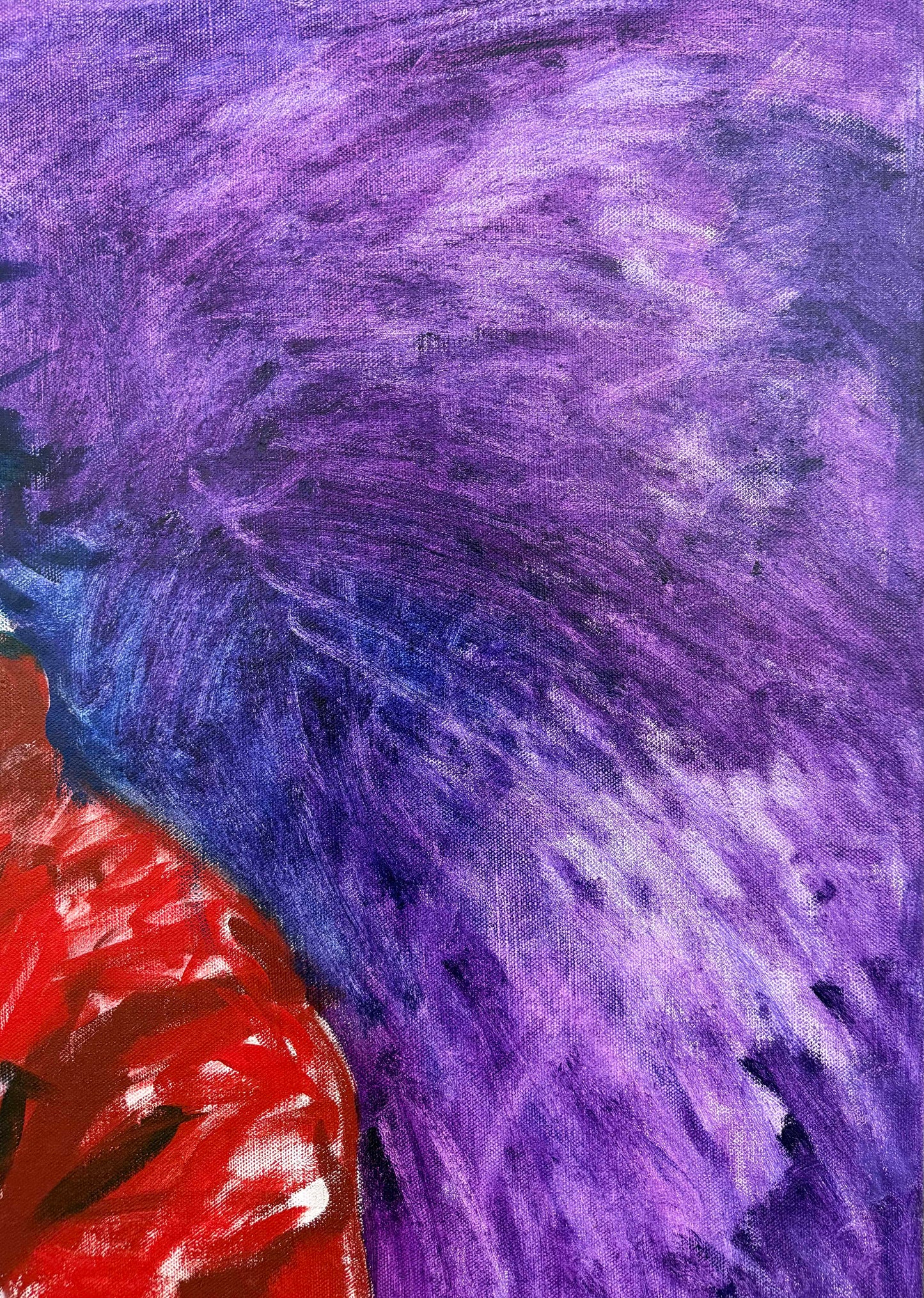 Figure au fond violet #1