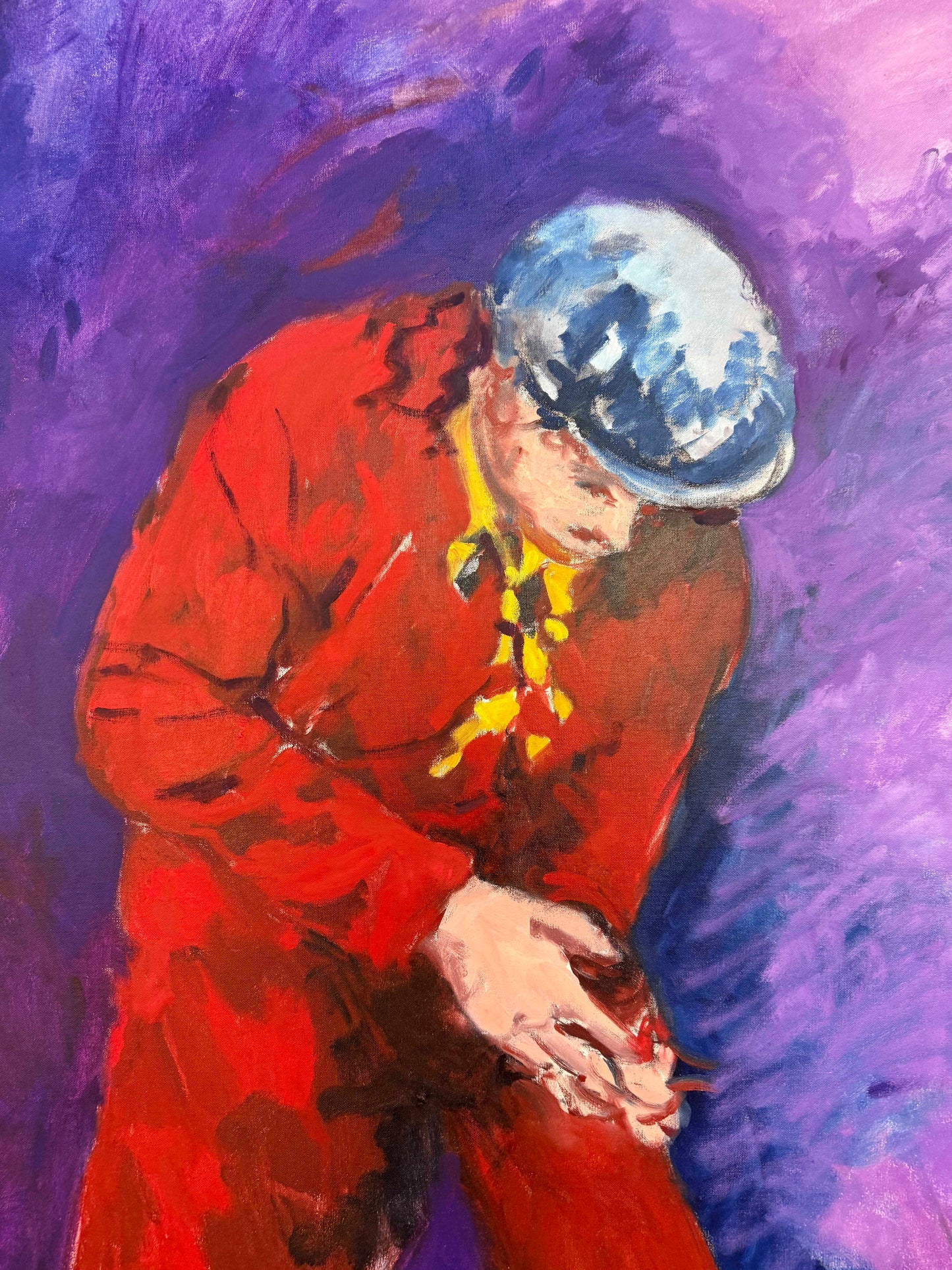 Figure au fond violet #2