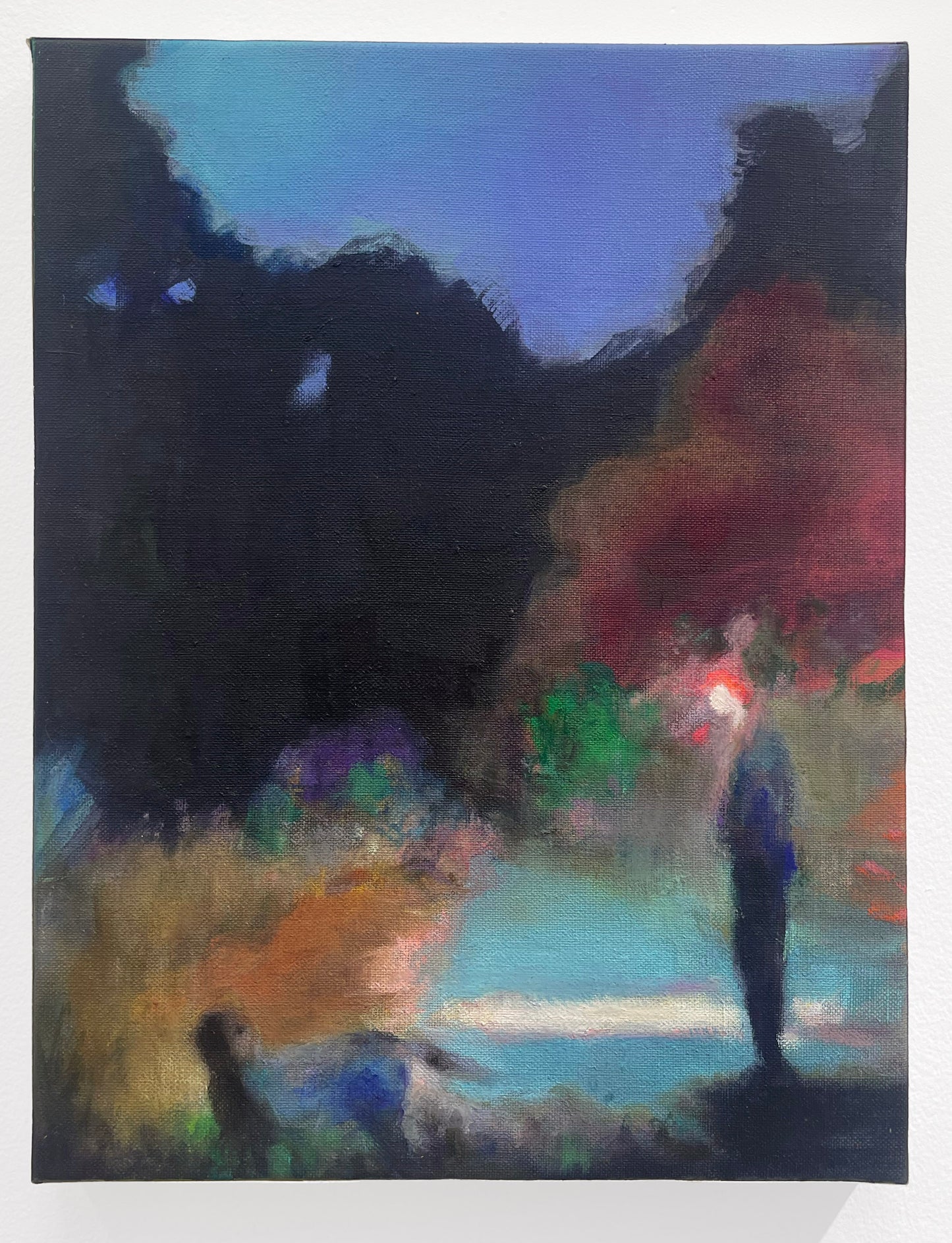 S. dans la nuit avec le chien